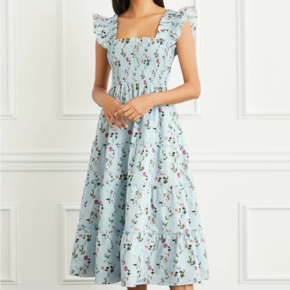 Hill House Ellie Nap Dress Pond Floral Poplin NWOT